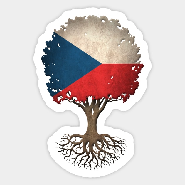 Tree of Life with Czech Flag Sticker by jeffbartels